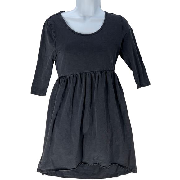 Matilda Jane Women Dress XS Gray Modest Half Sleeves Fit and Flare Cotton Blend - Picture 1 of 6